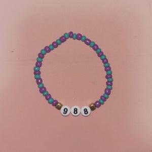 Suicide hotline number bracelet | Handmade Jewelry | suicide awareness | suicide hotline | semicolon | Bulk bracelets