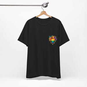 Pride Month T-Shirt, LGBTQ+ Pride Tee, Unisex Rainbow Lion Shirt, Floral Heart Graphic Tee, Celebrate Pride, Pride Month Gift