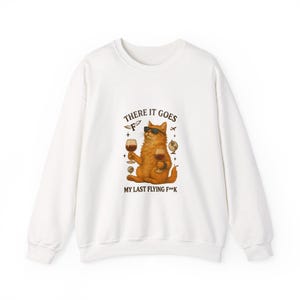 Lustiges sarkastisches Katzen-Sweatshirt, Geschenk für sie, cooler Katzen-Pullover, süßes Katzen-T-Shirt, fette Katze Sweatshirt-Katzenliebhaber-Geschenk