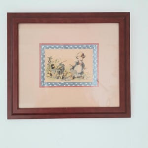 art framing of an old postcard