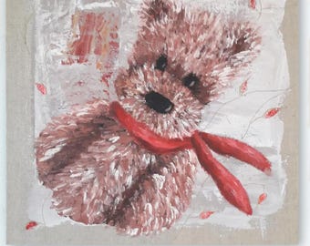 decorative painting teddy bear