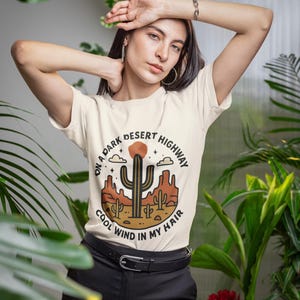 Dark Desert Highway Graphic Tee: Adventure Hiking Camping Shirt