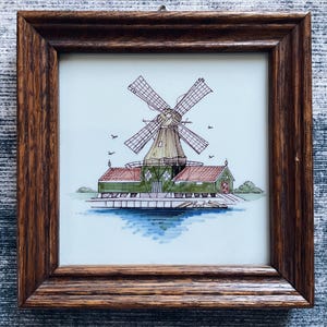 Vintage ceramic Dutch tile Makkum Holland