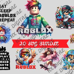 Roblox svg Bundle, Roboter svg, Gaming SVG, Roblox Png, Roblox Birthday SVG, Geburtstags-Svg, Roblox Schrift, Roblox Clipart, svg, Png.
