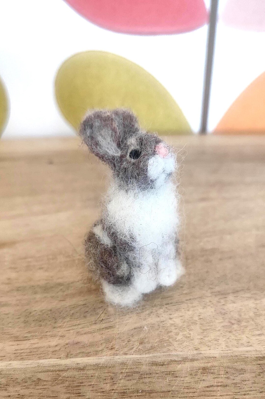 Felted Rabbit, Small Needle Felt Bunny Easter Real Handmade Animal - Etsy