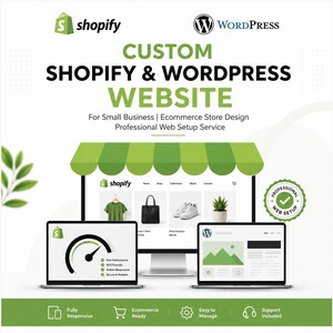 Custom Shopify WordPress Website Setup – Ecommerce Store Design Service