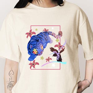 Demon Hunters Tiger T-Shirt, Anime-Inspired Tee, Fierce Huntrix Merch for K-Pop & Anime Fans