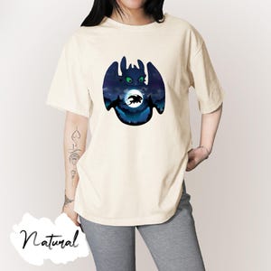 Flying Toothless Night T-Shirt, How to Train Your Dragon Tee, Whimsical Fantasy Shirt, Gift for Animal Lovers
