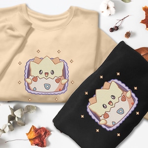 Togepi Embroidered Sweatshirt Cute Embroidery Sweatshirt Gift
