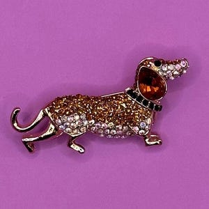 Sausage Dog Brooch, Dachshund Brooch, Dachshund Pin