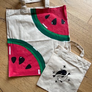 Handbemalte Jutebeutel