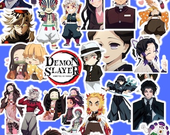 Paquete de 42 pegatinas de Demon Slayer: «Lleva la fuerza de los Demon Slayers contigo a todas partes» – PNG y PDF digitales de alta calidad
