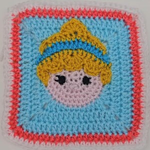 Schema Uncinetto: Mattonella Cenerentola (granny square) - Stilizzazione Disney image 2