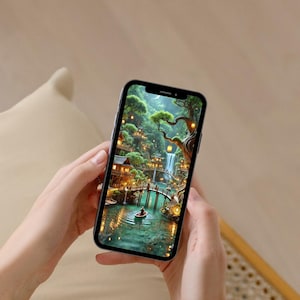 Magical Forest of Gnomes and Fairies | 8 Fantasy Phone Wallpapers Set | High Resolution Download