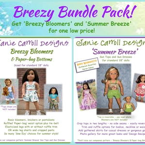 Breezy Bundle Pack pattern set for 18" dolls such as the American favorite