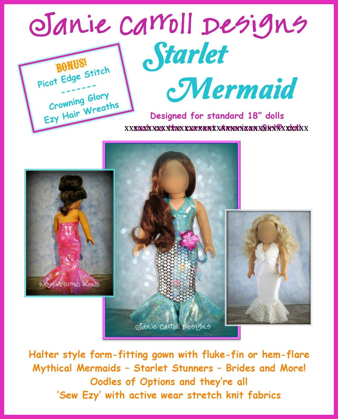 Starlet Mermaid Pattern for 18