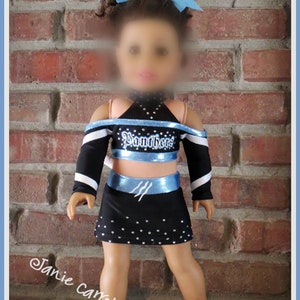 DELUXE Custom Cheerleader Uniform Set for 18&quot; doll such as the American favorite
