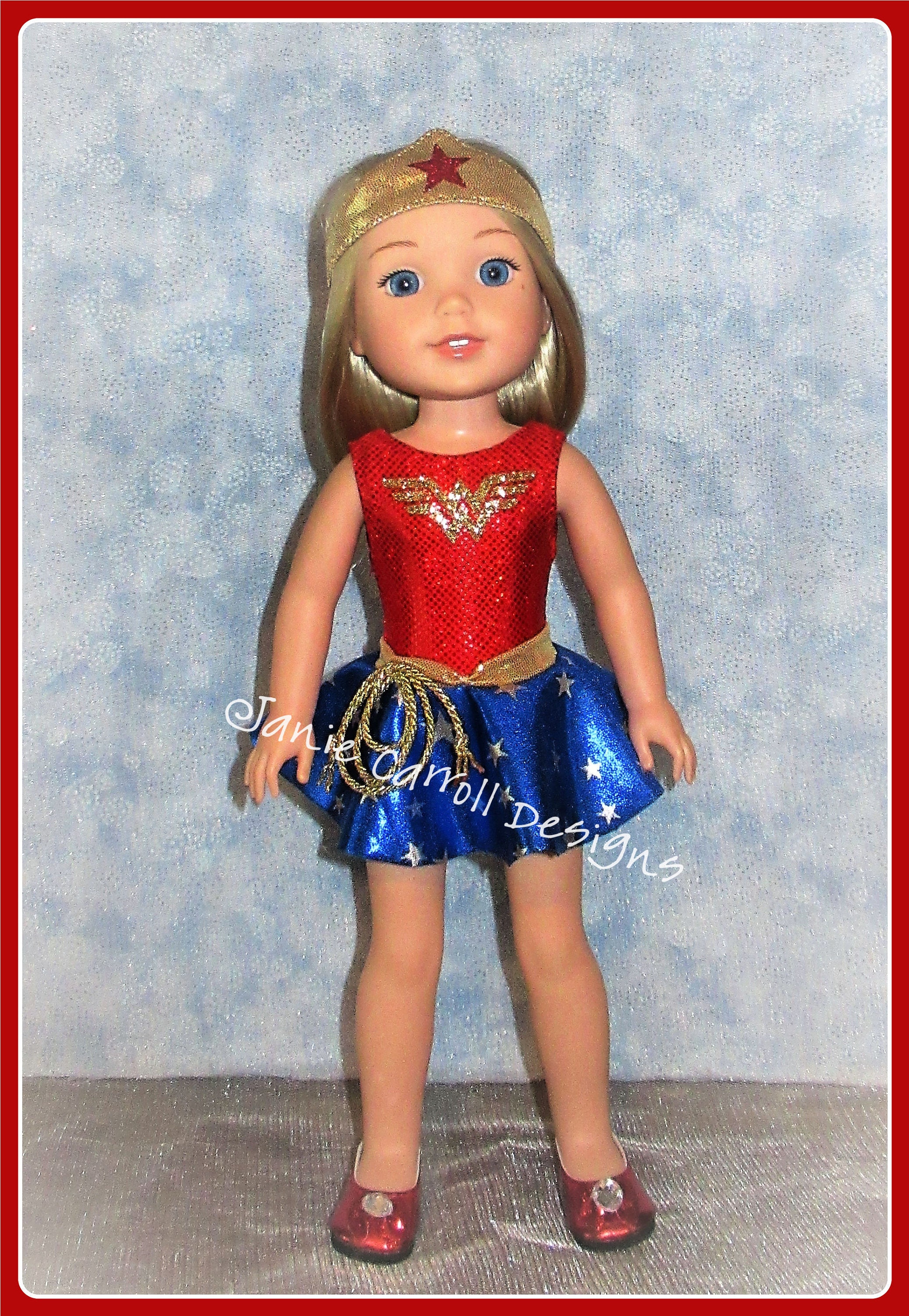 Wonder Woman Inspired Deluxe Costume Fits 14 Doll Such as the Wellington Boot Girl Etsy