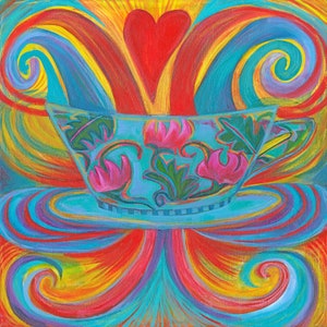 My Cup Runneth Over Blank Card Thank you card greeting card