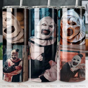 20oz Tumbler Digital Download Sublimation Tumbler PNG Terrifier Cup Hot Cold Print Image Gift For Him Her Halloween Birthday