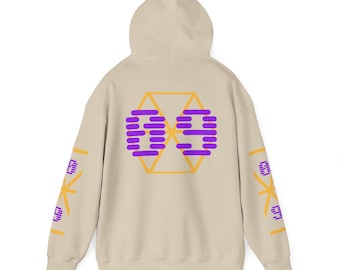 Unisex 09 Hexagon Graphic Hoodie, Modern Streetwear