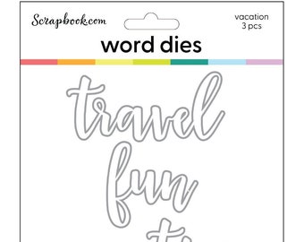 SALE-Vacation Word Die 3 Piece Set