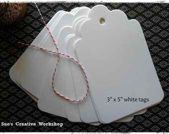 Extra Large Tags 75 ct.  Available in White or Cream Cardstock