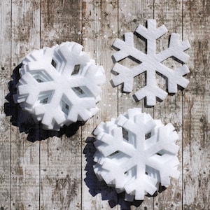 4&quot; White Felt Snowflakes set of 16