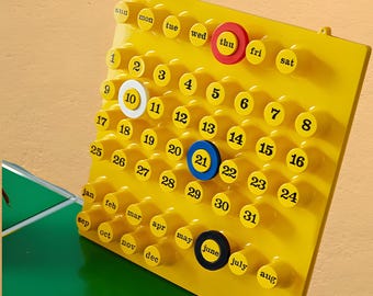 Perpetual Ring Date Calendar – Vintage-inspired Metal Calendar for