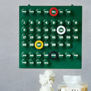 Calendario perpetuo ad anello – Decorazione murale creativa in stile antico, ornamento dal design senza tempo per la casa o l'ufficio, può essere montato a parete