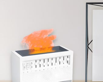 3-in-1 Flame Diffuser Humidifier: White Noise & Bluetooth Speaker