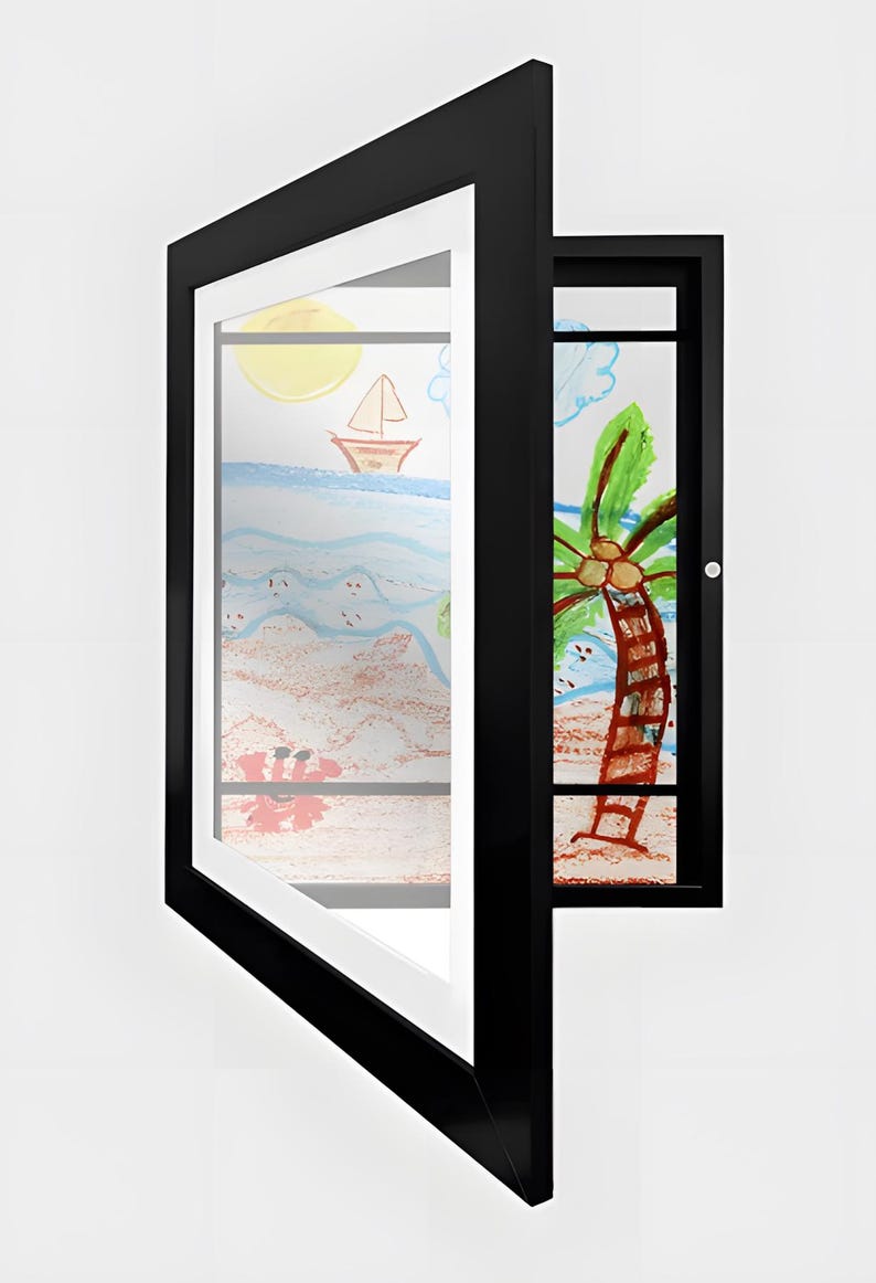 Magnetic Kids Art Frame: Front-opening Changeable Display - Etsy