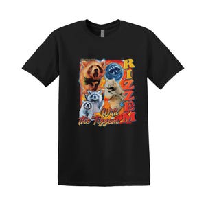 Camiseta estilo vintage de Rizzen con Tizzem, divertida camiseta de meme, regalo unisex, broma, regalo para papá, regalo para él, regalo para ella, camiseta de mapache, ropa de calle.