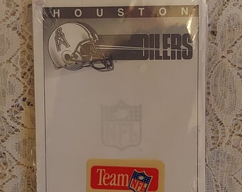 Vintage Houston Oilers Collectible Notepad 1991 Sportspads