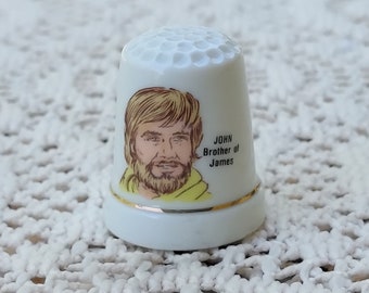 Vintage St John Thimble Apostle Themed Collectible