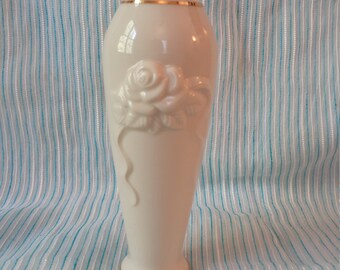 Vintage Lenox Bud Vase Rose Blossom Design 6 inches tall