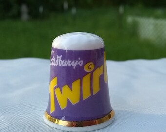 Cadbury's Twirl Thimble Chocolate  Advertising Collectible English Bone China