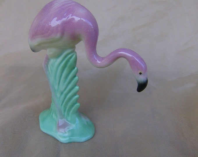 Vintage Flamingo Figurine Pink Retro 1950s Etsy