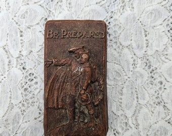 Chippy Old Vintage Paperweight Boy Scouts Be Prepared Paper Weight