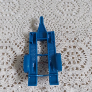 Vintage Blue Plastic Toy Trailer - Made in Mexico