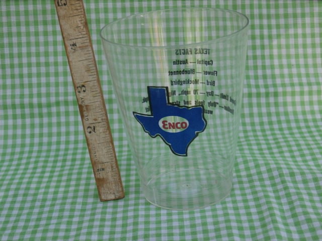 Vintage Enco Texas Disposable Plastic Cup Exxon Humble Oil Esso ...