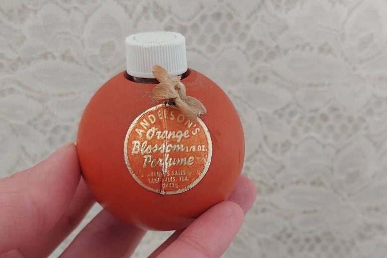 Anderson s Orange Blossom Perfume Bottle Vintage Glass Container