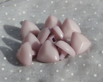 10 Lilac Purple Triangle Buttons for Clothing and Crafting, More Available