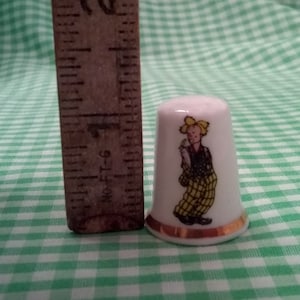 Vintage Clown Thimble Bone China Hobo Clown British Made