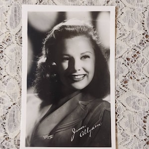 Vintage June Allyson RPPC Real Photo Post Card 1940s 50s Era Movie Star