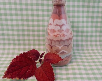 Vintage Sand Art Bottle Collectible Folk Art Objects d'sand Chris Goris SLC, Utah