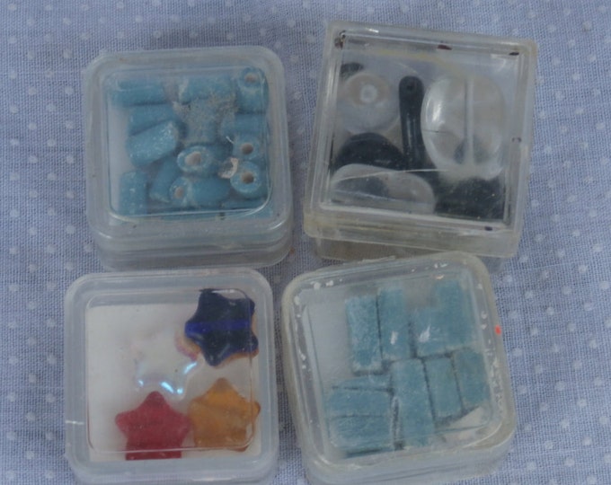 Mixed Lot of Beads Some Gick Ceramic Tube Beads Some Stars Etsy