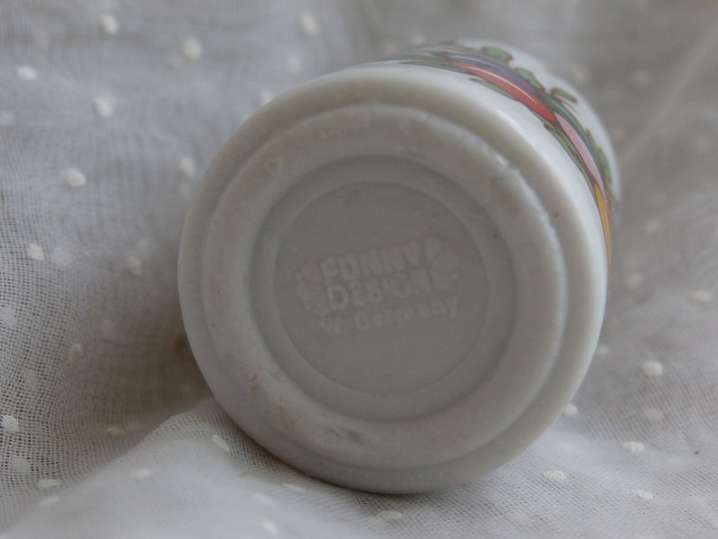 Easter Funny Design Candle Holder Nest of Colorful Eggs Miniature Made in West Germany bild 3