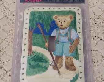 Cute Bear Vintage Single Light Switchplate Wallplate Switch Cover