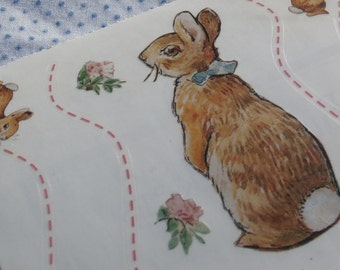 10 Sheets Beatrix Potter Bunnies Border Big Stickers 2001 Colorbok, Peter Rabbit